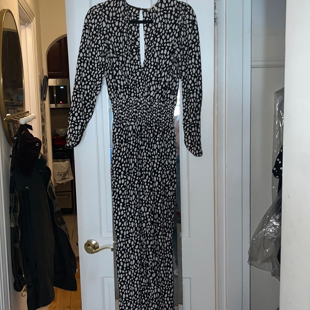 Maje White and Black Jumpsuit
